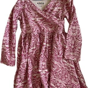 Mini Boden Purple Butterfly Print Kids Dress